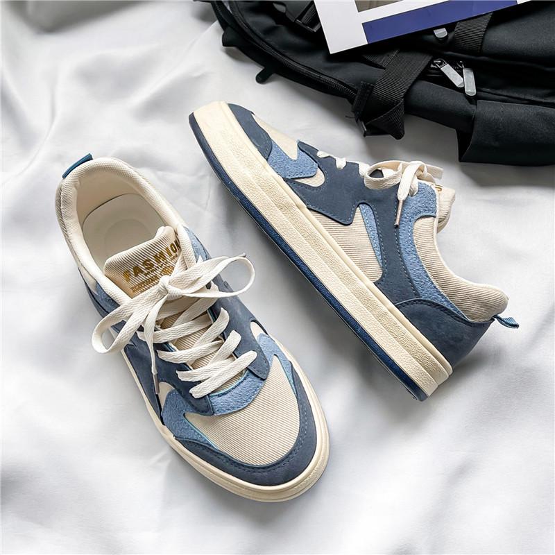 2024 Spring Canvas Fashion Shoes: Korean Style Trendy Men's Breathable Casual Sports Shoes.