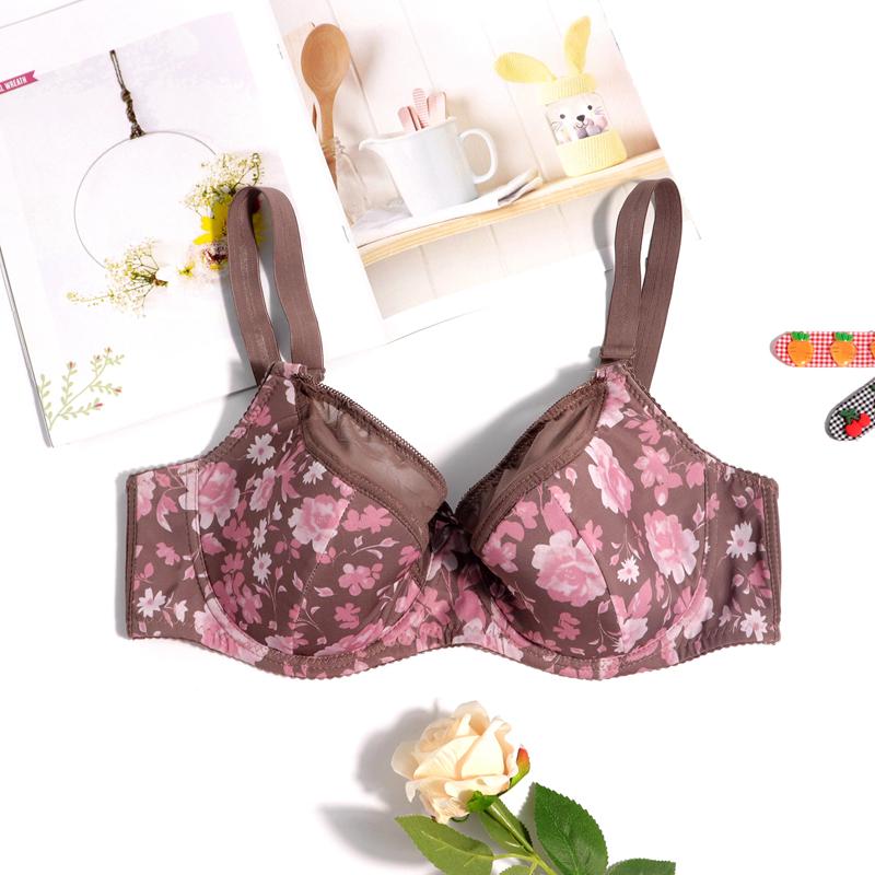 

Женский бюстгальтер полной чашки, повседневный, удобный и дышащий, на косточках, сексуальный, с принтом бантиков, размеры 105D 110D 46D=105D дубильная кора