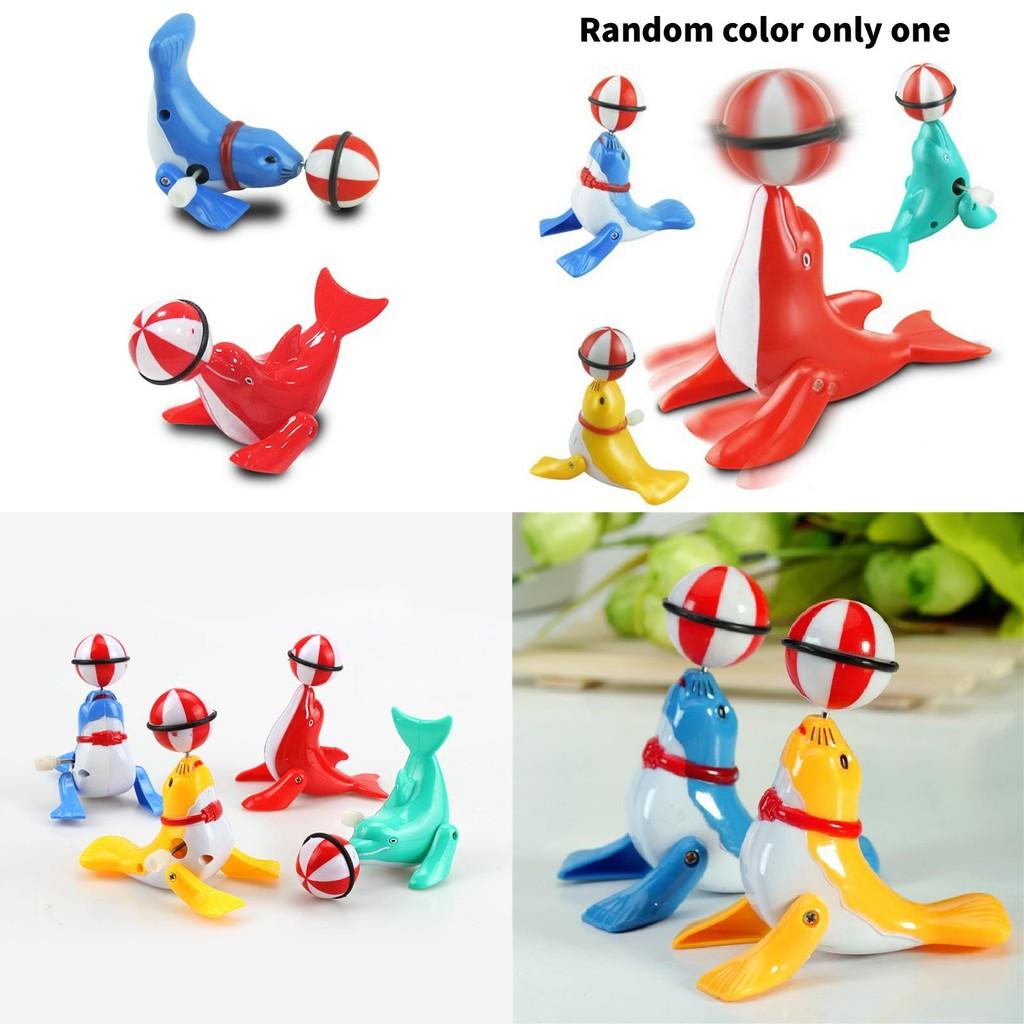 Mechanical Dolphin Rotating Toy With Chain Link Top Ball For Kids Learning And Interactive Play