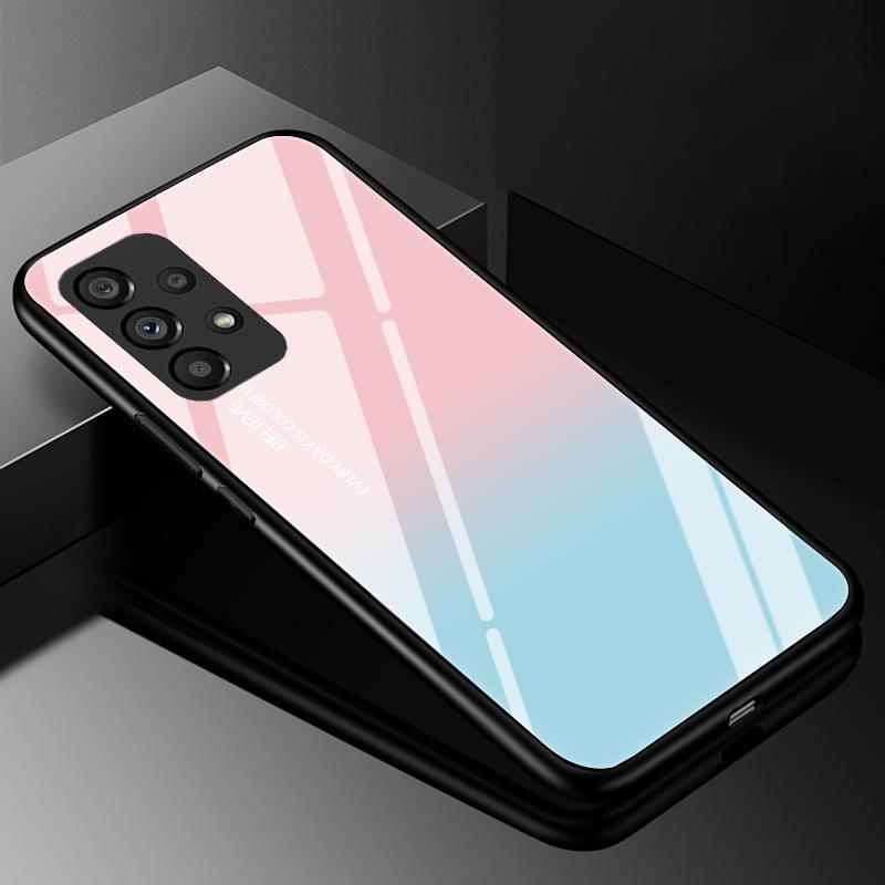 Tempered Glass Phone Case For Samsung Galaxy A31 A51 A71 5G A10 A10S A20 A30 A30S A50 A50S A70 Capa Luxury Hard Back Bumper