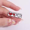 Distinctive Red Heart Pixel Dot Brooch Chic Minimalist Accessory For Men Women And