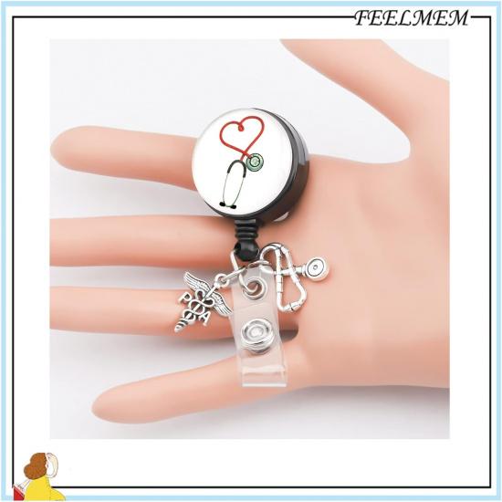 FEELMEM PA Medical Stethoscope Retractable Badge Holder Reel Clip Physician Assistant Gift Medical Student Gift Nurse Gift