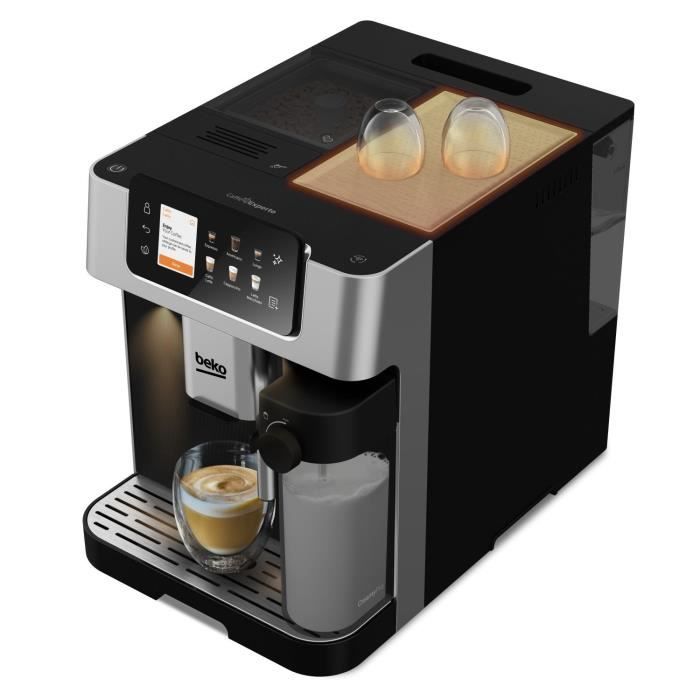 Machine a café avec broyeur - BEKO - CEG7348X - 1350 W - 250g de grains - Noir / Silver