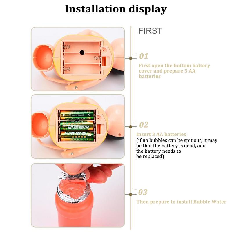 Kids Soap Bubble Blower Electric Fart Blowing Bubble Machine Music Light Toys Fully-Automatic Water Blowing Toys For Children