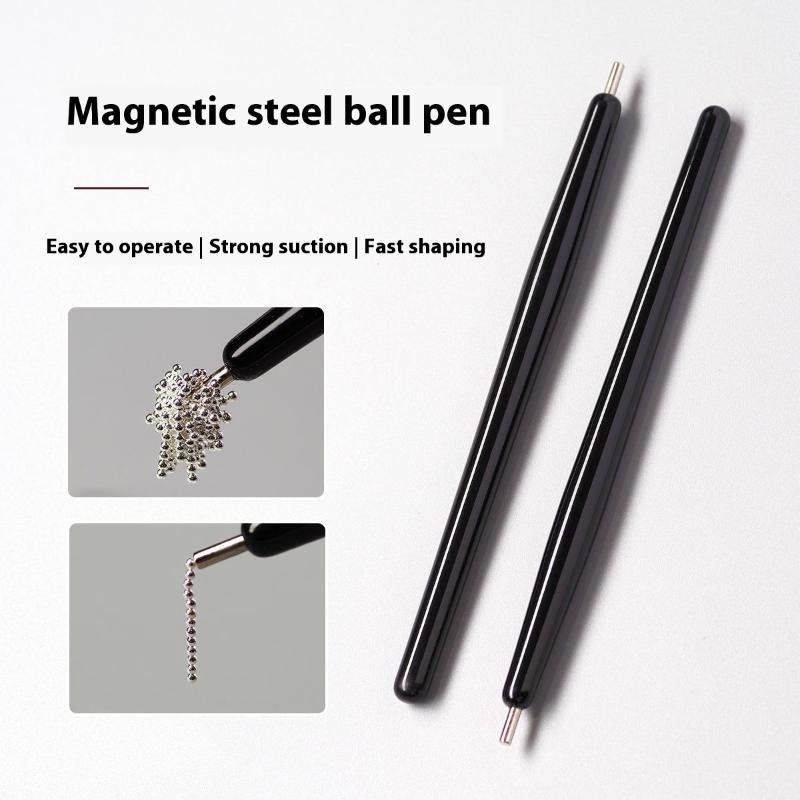 1 Pcs Suction Steel Ball Magnet Pen Nail Art Tools 12.4Cm Super Strong Suction Cat Eye Nail Polish Bead Magnet Pen Tool