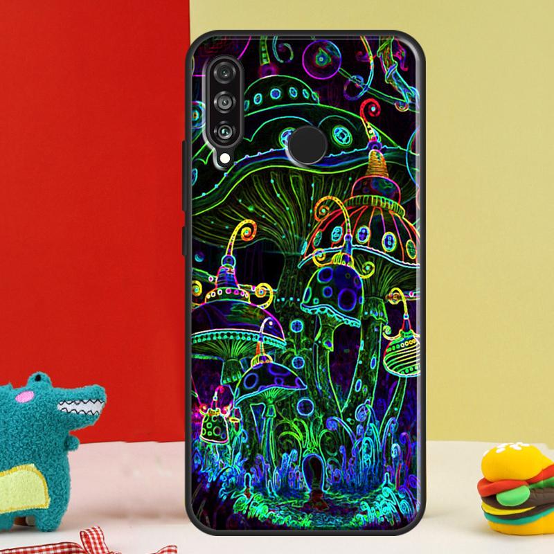 Psychedelic Mushrooms Florals For Huawei Nova 12i 12s 11i 5T 9 10 SE Y91 Y90 Y60 Y70 Y72 Y61 P60 Pro P20 P40 P30 Lite Case