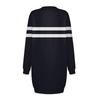 Women's Round Neck Striped Graphic Long Sleeve Hip Dress Sweater Dress