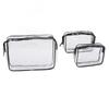 3Pcs Clear Insert Bag Transparent Makeup Toiletry Brush Zipper Insert Inner Bag Divider Storage Orga
