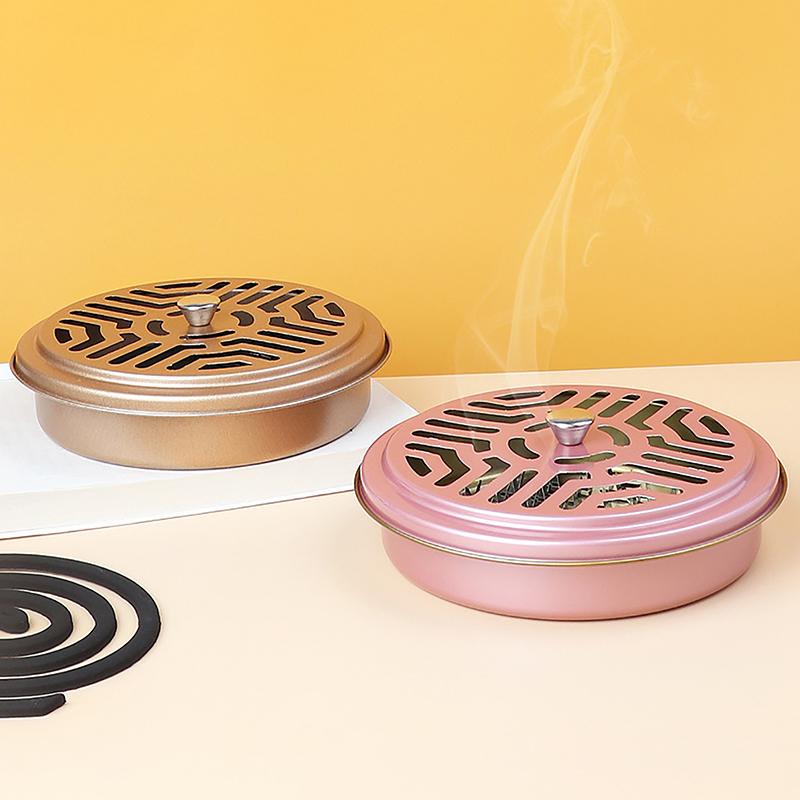 Mosquitoes Coil Holder Tray Frame Stainless Steel Round Rack Plate For Spirals