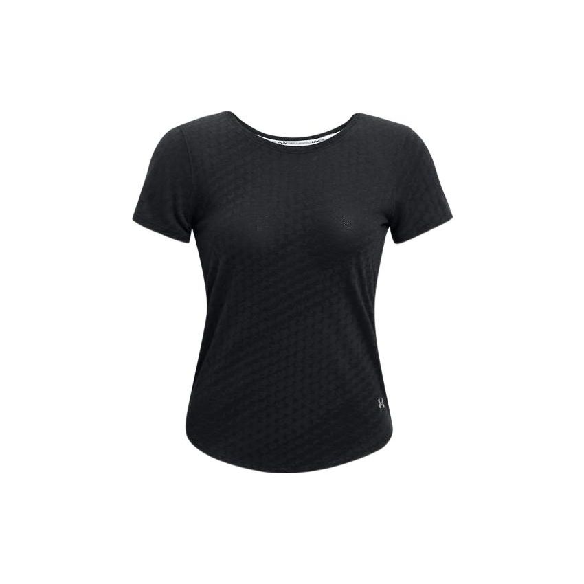 

Under Armour Solid Color Crew Neck Pullover T-Shirt Women tops Black 1361374-001 L