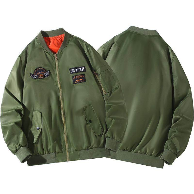 Plus Size MA-1 Flight Jacket XL - Casual Windbreaker Baseball Uniform Air Force Coat