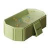 Kids Foldable Baby Bathtub Large Toddler Bath Basin with Drainage System Adjustable Support Angle