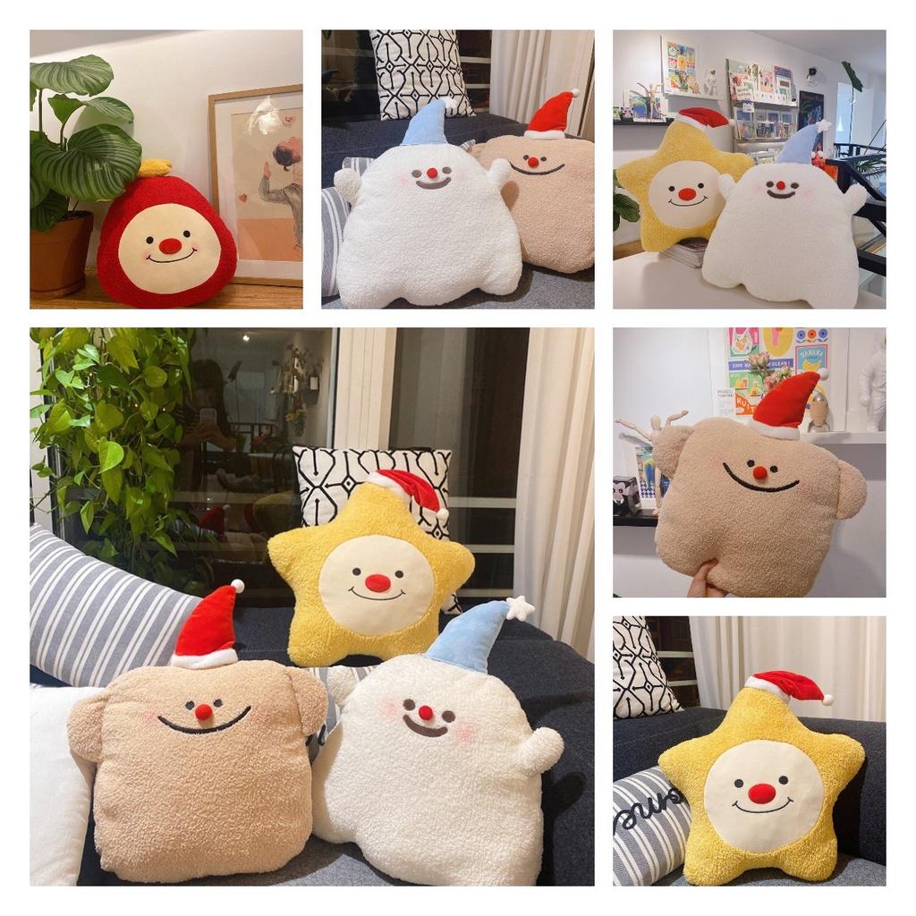 Cartoon Christmas Plush Toy Star Pillow Little Ghost Cushion