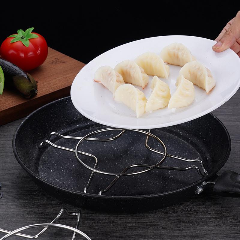 4/5 Star Foot Stainless Steel Steamer for Dumplings Air Fryer Pressure Cooker Grid Rack Microwave Oven Stand Cooking Utensils