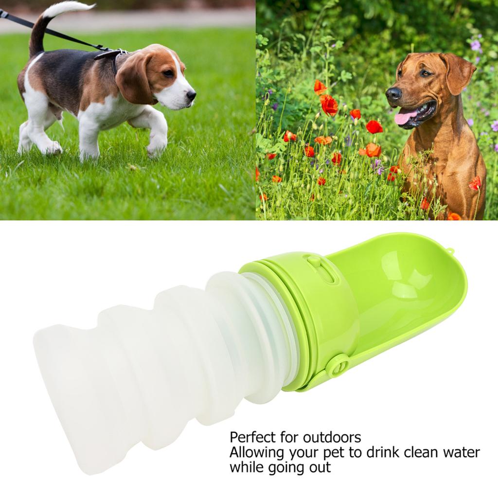 350ml Silicone Pet Outdoor Travel Portable Folding Drinking Water Bottle Kettle for Dogs Cats