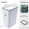 Press-Type Trash Can with Lid for Home, Hotel, or Bathroom