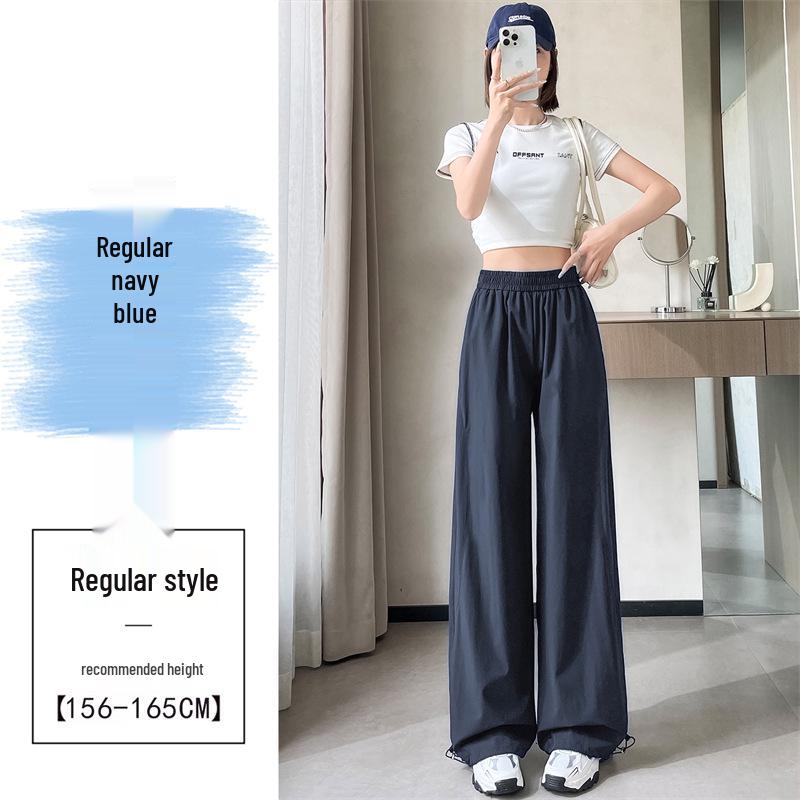 Women's 2025 Summer Quick-Dry Wide-Leg Hiking Pants with Sun Protection, Cuffed Style, Cargo Pockets, and Straight-Leg Design