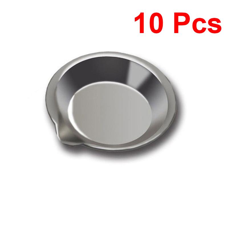 10pcs 5cm Metal Stainless Steel Painting Color Bowls Oil Paint Trays Paint Color Mixing Cups For Children Model Coloring Tools