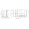 VidaXL Outdoor Kennel, Galvanized Steel 14.52 M²
