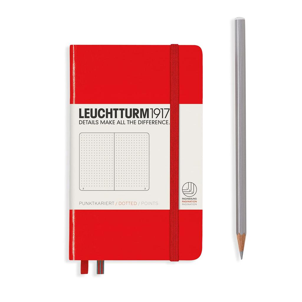 Leuchtturm Notebook, A6, Dot Grid, Red, 308317