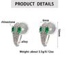Trendy Exquisite Silver Cubic Zirconia Snake Mosquito Coil Clip Earrings Luxury Personality Non Piercedfor Women Fashion Jewelry