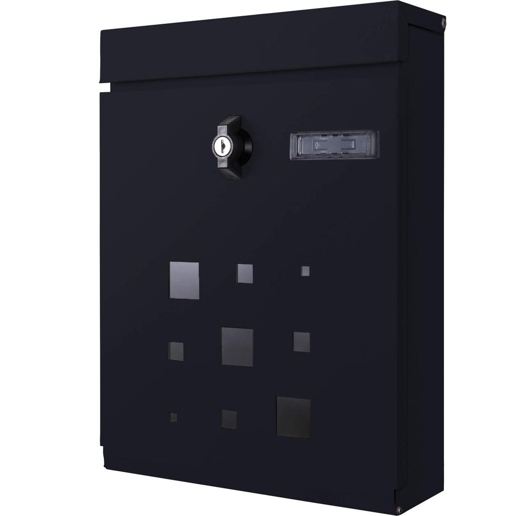 Cabapost Mailbox with Twist A4 Letter Pack Compatible Wall-Mounted Lock, Keyed, Size,