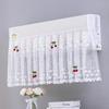 Lace Embroidery Flower Curtain Windproof Dust-Proof Hanging Cover Anti-Direct Blowing Air Conditioning Curtain Bedroom Decor