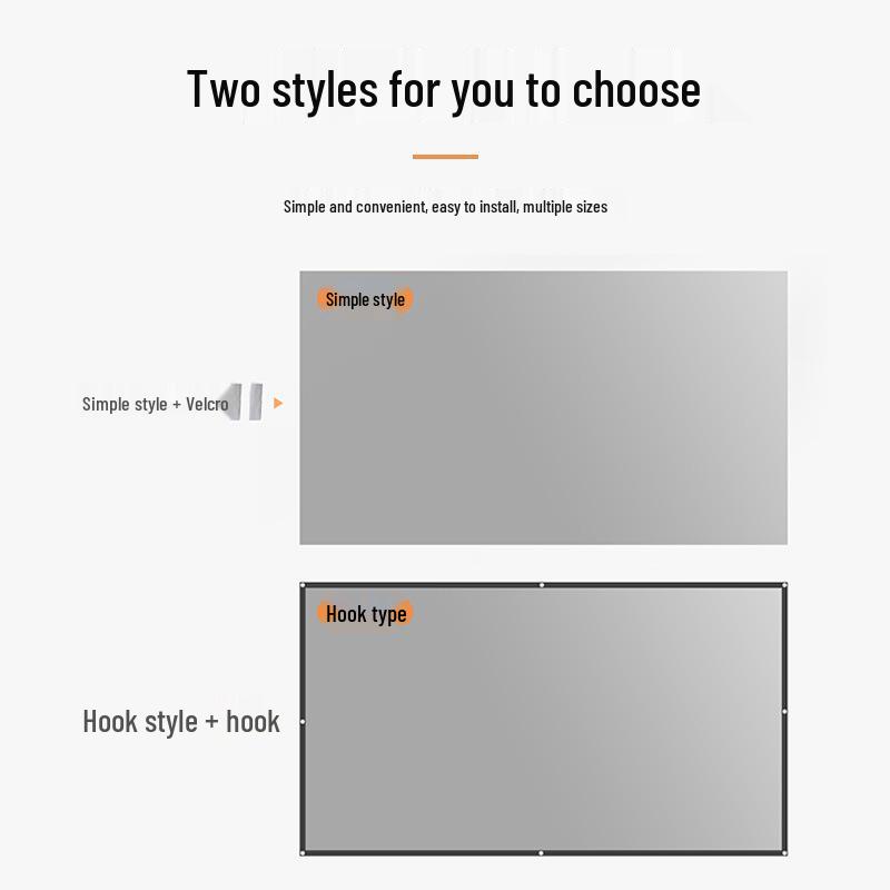 Faltbare 100-120 Zoll 4K HD Anti-Licht Metall Projektionsleinwand für Zuhause