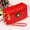 Fashion Women Wallets Small Handbags Canvas Dot Lady Zipper Moneybags Clutch Coin Purse Pocket Wallet Cards Holder Wristlet Bags