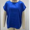 Elegantes Damenhemd Einfarbiges T-Shirt Sommer Damen Kurzarm Satinhemd Locker Lässig Rundhals T-Shirt Top S-XXL
