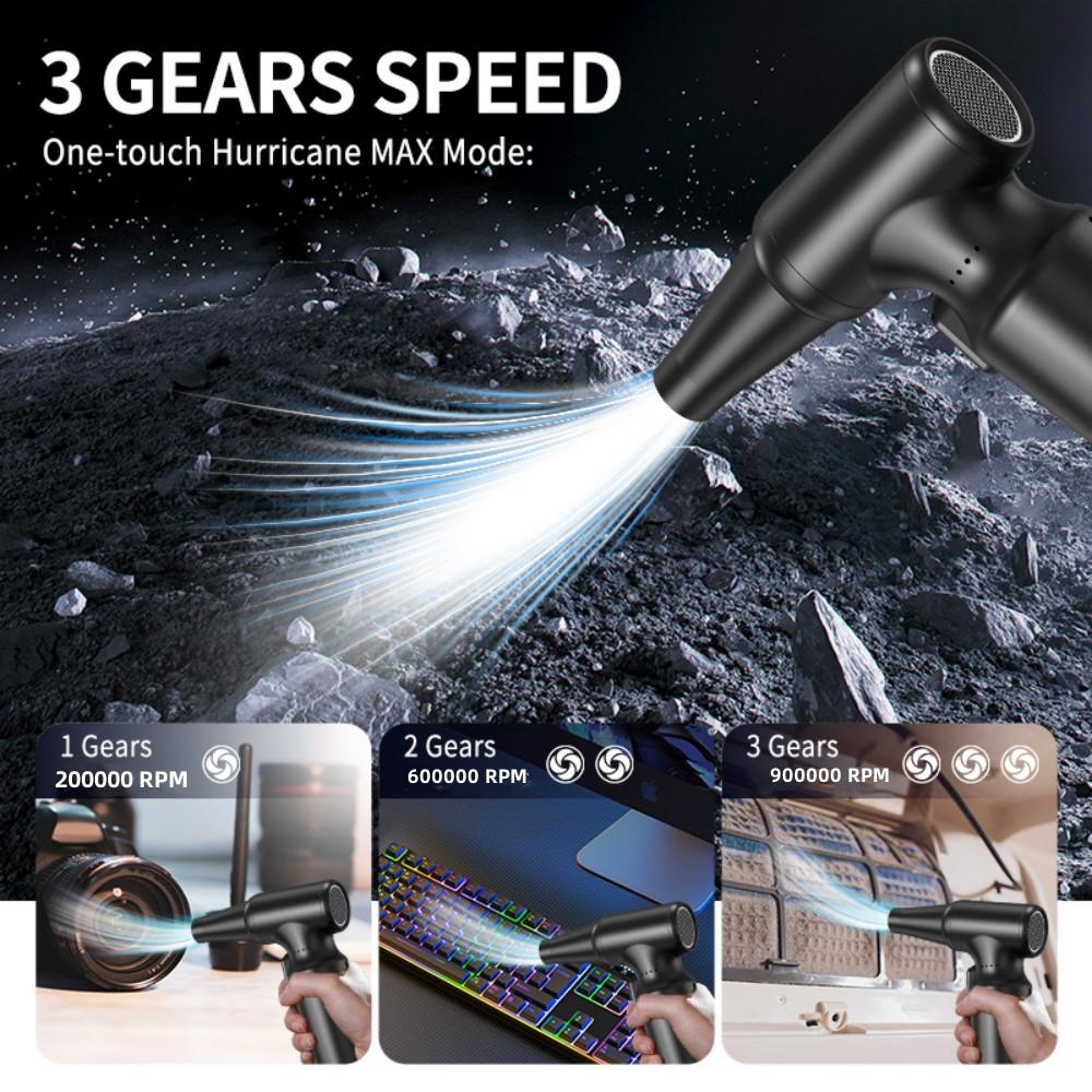 Powerful Air Blower 3 Speed Adjustable Handheld Electric Turbo Jet Fan Industrial Dust blower Brushless Motor Violent Blowers