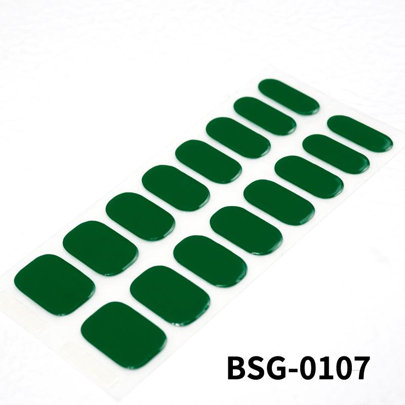 Nail Sticker Waterproof Lasting Stereoscopic Light Therapy Semi-curing Solid Color Japan and South Korea Gel Nail Sticker Nail Jewelry