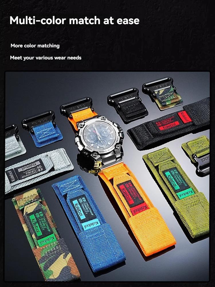 For Casio5672 MTG-B3000 Fashionable and personalized modification nylon canvas watch strap Wristband accessories Send tools