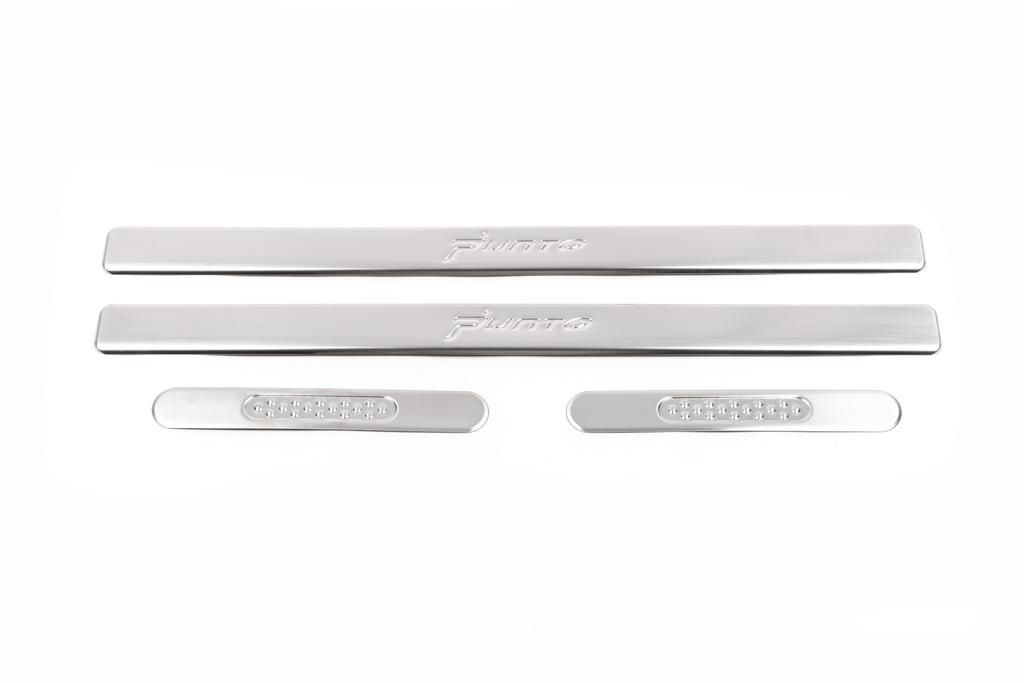 Door Sills OmsaLine (4 Pcs, Stainless Steel) for Fiat Punto Grande/EVO 2006-2018