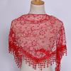 Sciarpa a scialle triangolare con stampa floreale, moda donna per primavera e autunno