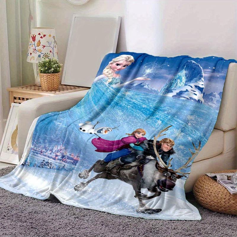 1pc. Frozen Elsa Anna Kristoff Sven Olaf Ice Castle Winter Wonderland Soft Flannel Throw Blanket, Seasonal, Home Decorative, Blanket, Living 100x150cm