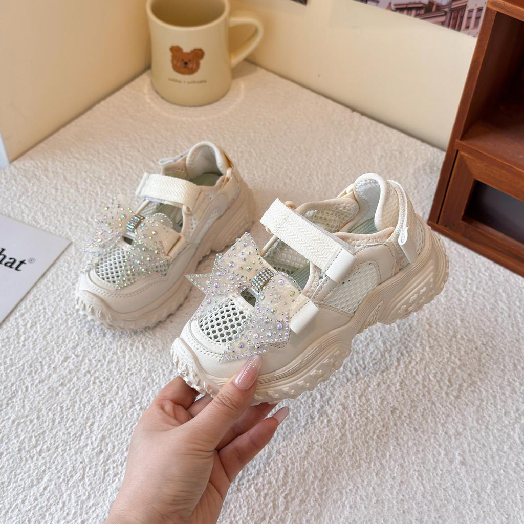 Sommer-Sneaker Neue Mode Atmungsaktive Sportschuhe Vielseitige Weiche Rutschfeste Sneaker Mädchen Süß Mittelalterliches Kind Freizeitschuhe