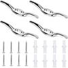4 Pcs Zinc Alloy Blind Cord Holder with Screws - Safety Rope Cleat for Home Office Window Blinds, Curta & Sun Shades