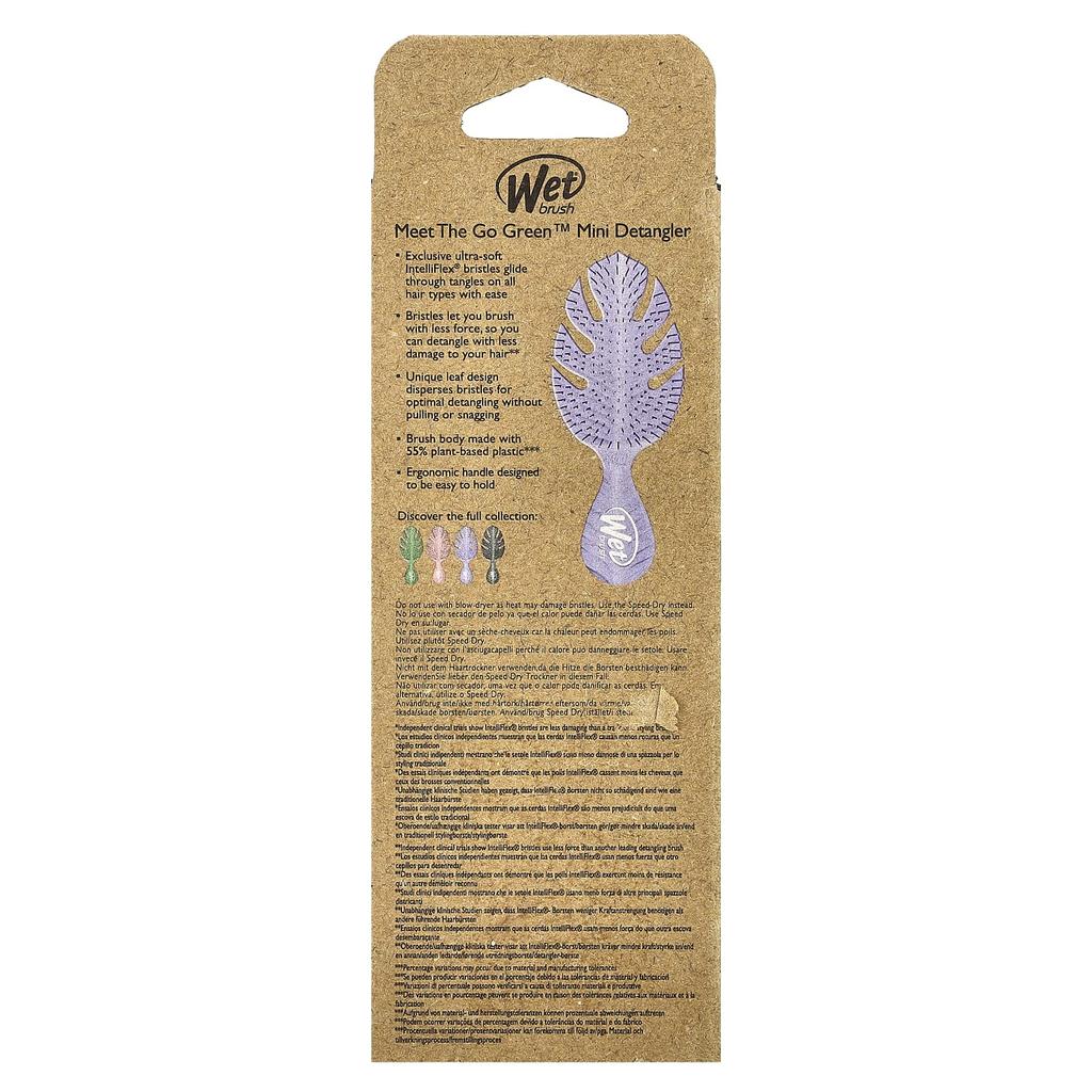 Go Green™ Mini rozčesávací kartáč, Fialový, 1 kartáč