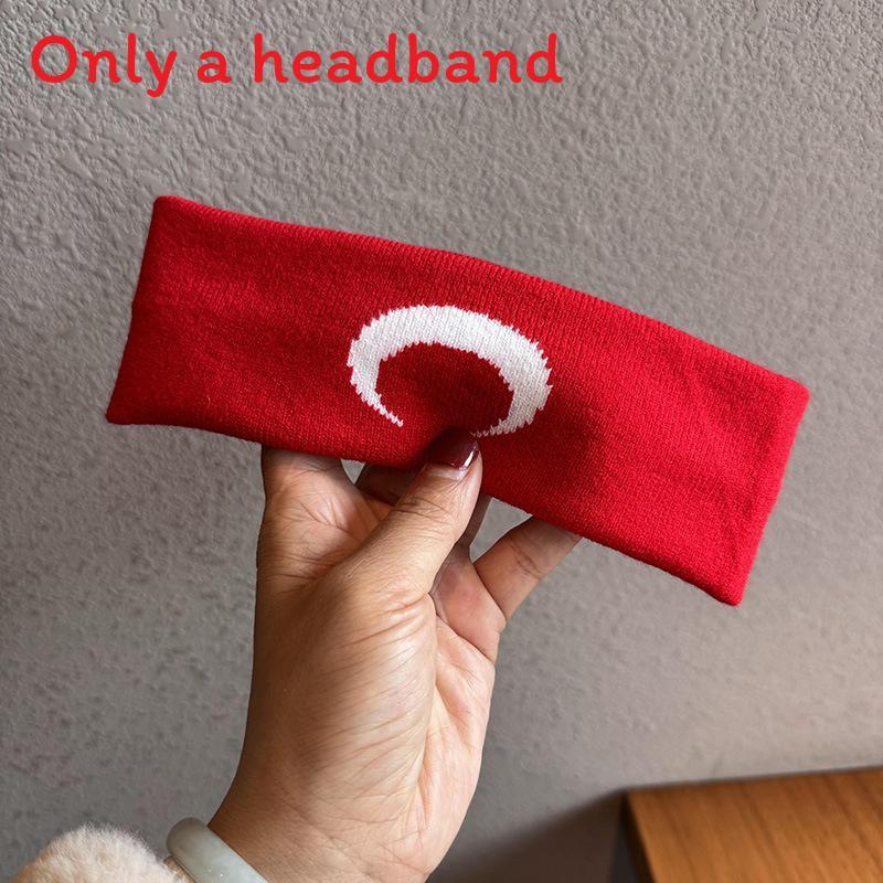 

Yoga Headband With Moon Print For Fitness And Relaxation Red