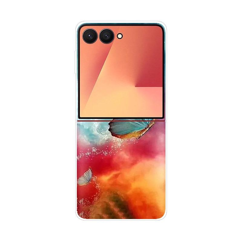 Luxury Transparent Phone Case For Samsung Galaxy Z Flip 7 Cases Hard PC Folding Cover For Galaxy Z Flip7 Shockproof Capa Fundas