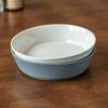 Household High-End Ceramic Plates, Deep Plates, Relief Pattern Tableware, Round Large Plates, Restaurants, Hotel Dishes, Niche Plates