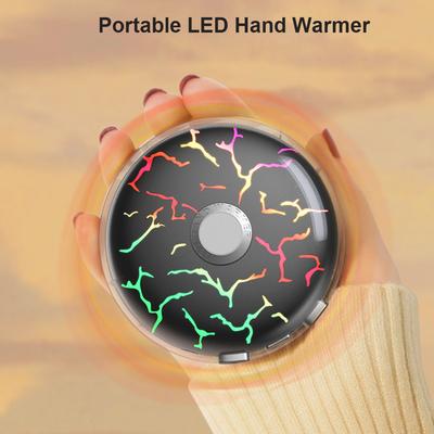 Portable LED Electric Hand Warmer Travel Pockket Hand Heater 2-Level Adjustable Temperature 3s