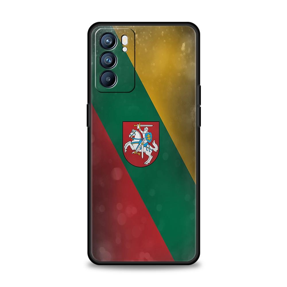 Flag of Lithuania Flag Phone Case For Oppo Reno8 Reno7 Reno6 Pro A54 5G Find X6 X5 A53 A52 A9 A15 A95 A17 A16 A74 A57 A31 Cover