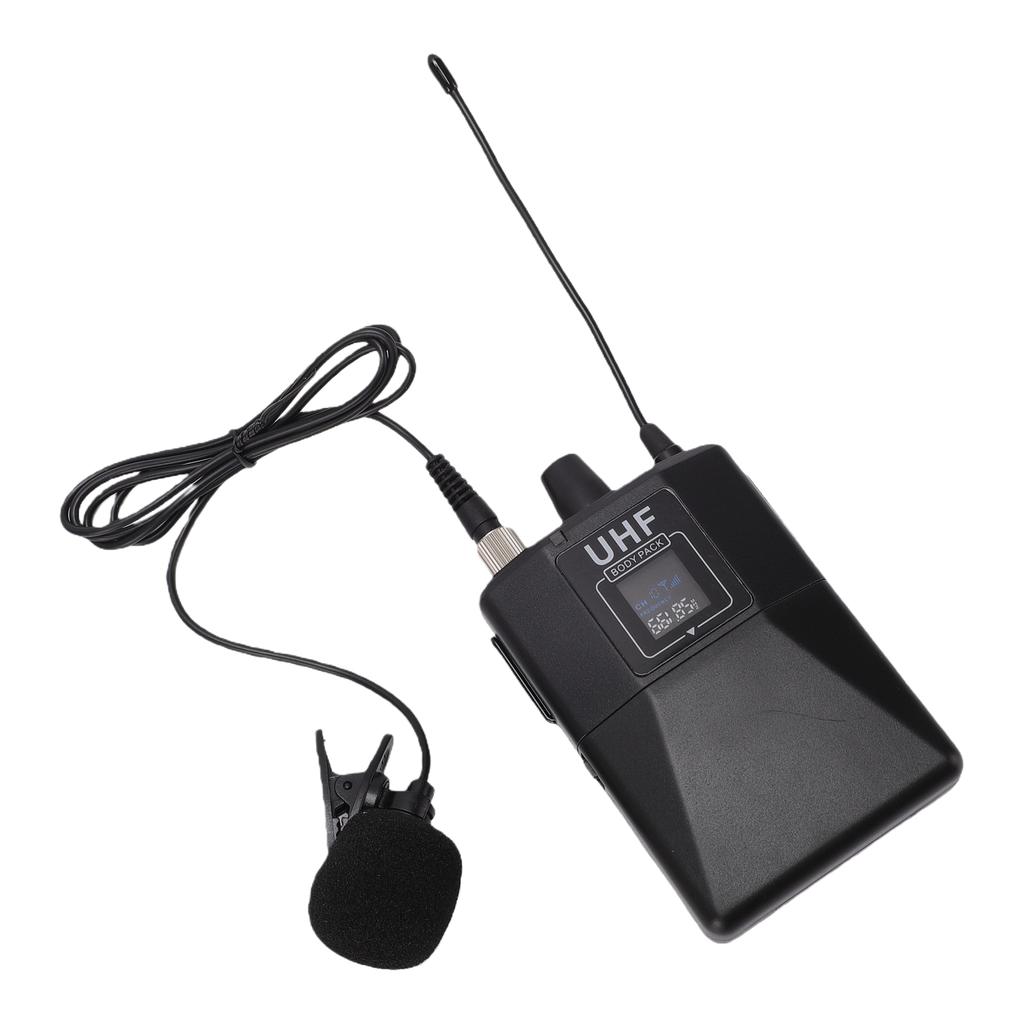 Wireless Lavalier Microphone Clip On Mic Plug and Play with Rechargeable Receiver for Speech Teaching