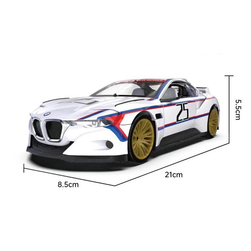 1/24 BMW CSL Alloy Track Racing Car Model Diecasts Metal Toy Car Vehicles Model Simulation Sound and Light Collection Kids Gifts