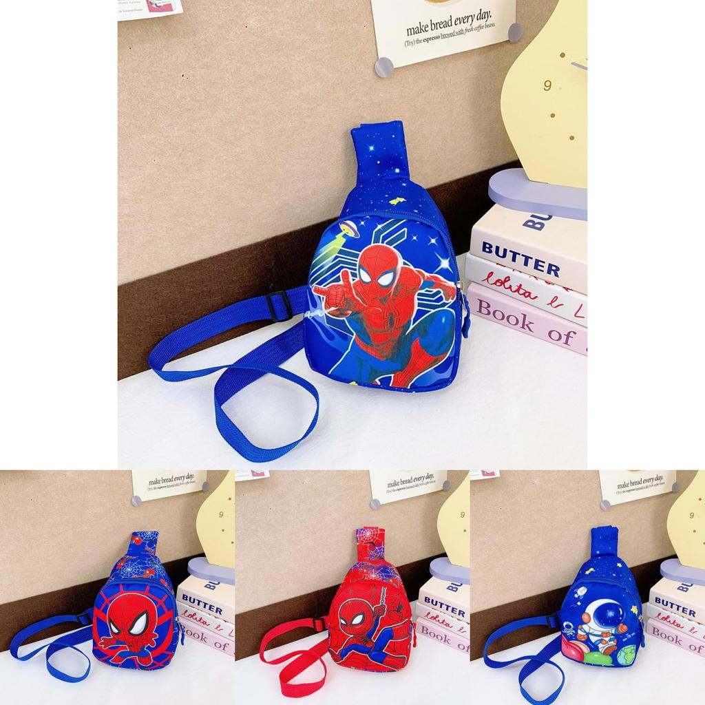 Spider Man Childrens Crossbody Bag With Polyester Lining For Kindergarten Daily Use
