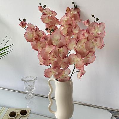 Künstliche Mottenorchideen, realistische gefälschte Seidenblume, Hochzeitsfeier, Home-Office, Tischdekoration, Faux Phalaenopsis, Blumenzweig, Dekoration