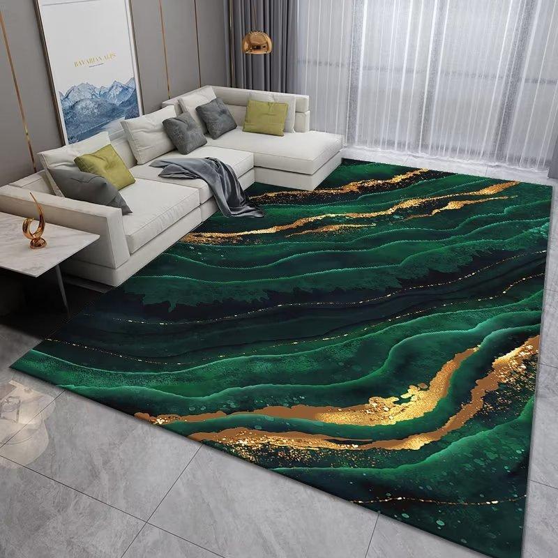 Splash Ink Abstract Green Carpet Living Room Large Area Rugs Home Decor Bedroom Bedside Carpets Non-slip Floor Mat Alfombra