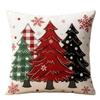 Elk Deer Christmas Pillow Cover Linen Xmas Tree Pillowslip Snowman Pillow Cover  Living Room Sofa